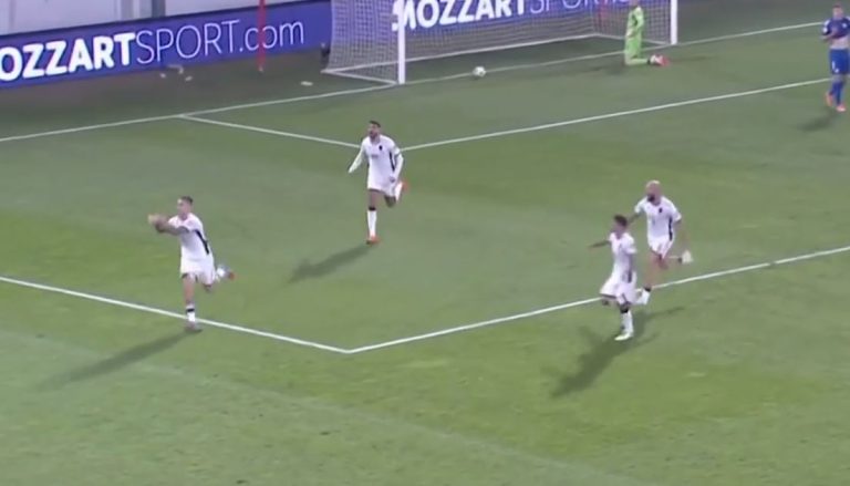 Qesharake! Rey Manaj u ndëshkua me karton të verdhë pasi festoi me shqiponjë