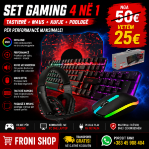 🎮🔥 SET GAMING 4 në 1 – Gjithçka që të duhet për Gaming! 🖥️