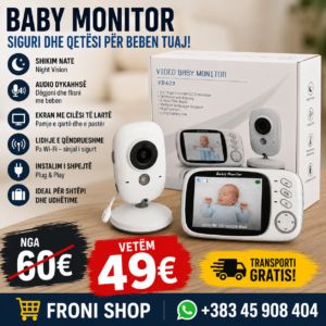 👶📹 Baby Monitor me Kamera – Qetësi për ju, siguri për beben! ❤️