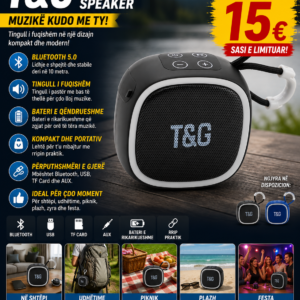 🔊🎵 T&G Mini Bluetooth Speaker – Muzikë Kudo me Ty!