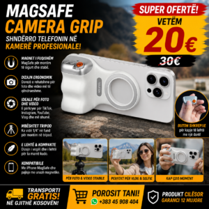 📱🎥 MagSafe Camera Grip – Shndërro Telefonin në Kamerë Profesionale!