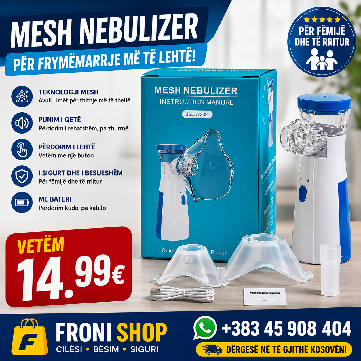 Merr frymë më lirshëm me Mesh Nebulizer!