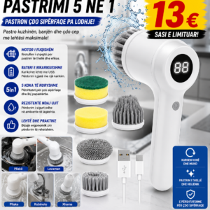🧼✨ Furçë Elektrike Pastrimi 5 në 1 – Pastrim i Lehtë dhe Efektiv!