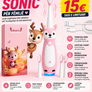 🦌🪥 Furçë Elektrike Sonic për Fëmijë – Larje Argëtuese dhe Efektive!