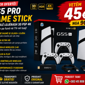🎮🔥 GS5 Pro Game Stick – Konsolë Lojërash 4K për gjithë familjen!