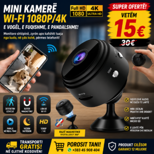 📹🔒 Mini WiFi Kamera 1080P/4K – Siguri në Madhësi Mini!