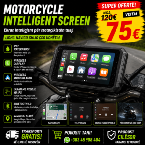 🏍️📱 Motorcycle Intelligent Screen – CarPlay & Android Auto për Motoçikletën Tuaj!