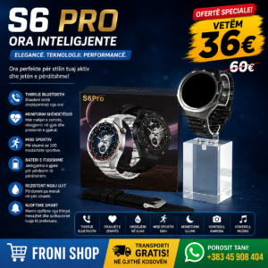 ⌚🔥 S6 Pro Smart Watch – Elegancë dhe Teknologji në Dorën Tuaj!