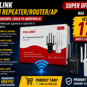 📶🚀 PIX-LINK Wi-Fi Repeater/Router/AP – Sinjal i Fuqishëm në Çdo Cep të Shtëpisë!
