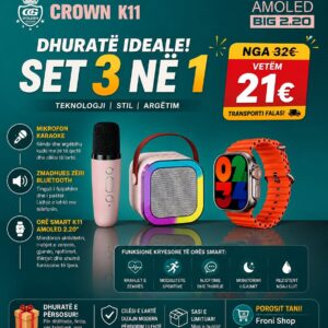 🎤⌚🔊 SUPER OFERTË – 3 Produkte në 1 Set! 🔥