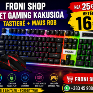 🖥️⌨️ SET Gaming KAKUSIGA – Tastierë + Maus RGB 🎮