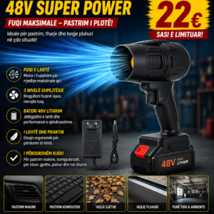 💨⚡ Tharëse Ajri 48V – Super Power për Pastrim të Shpejtë!