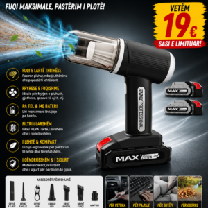 🧹💨 Thithëse & Fryrëse Pa Tel – Fuqi Maksimale në Dorën Tuaj!