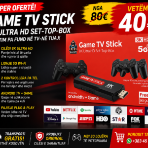 🎮📺 Game TV Stick 8K – Filma, Aplikacione dhe Lojëra në një pajisje!